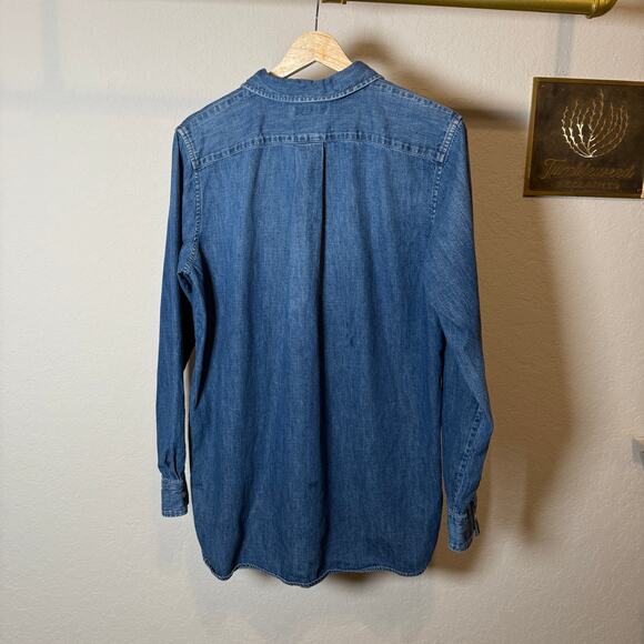 Women's Ralph Lauren Denim Blue Jean Pullover Button Front Tunic Size Medium - Picture 6 of 9